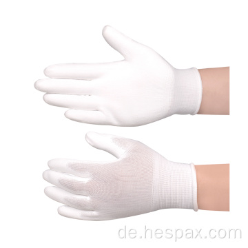 Hespax 13 Gauge weiße antistatische Schutzhandschuhe